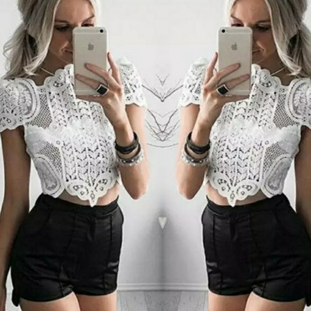 Lace Top with Zipper detail